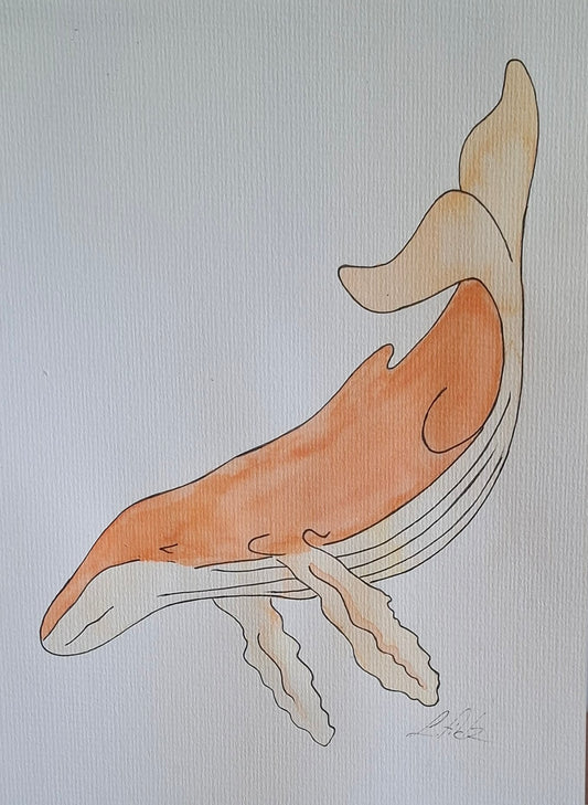 water colour whale