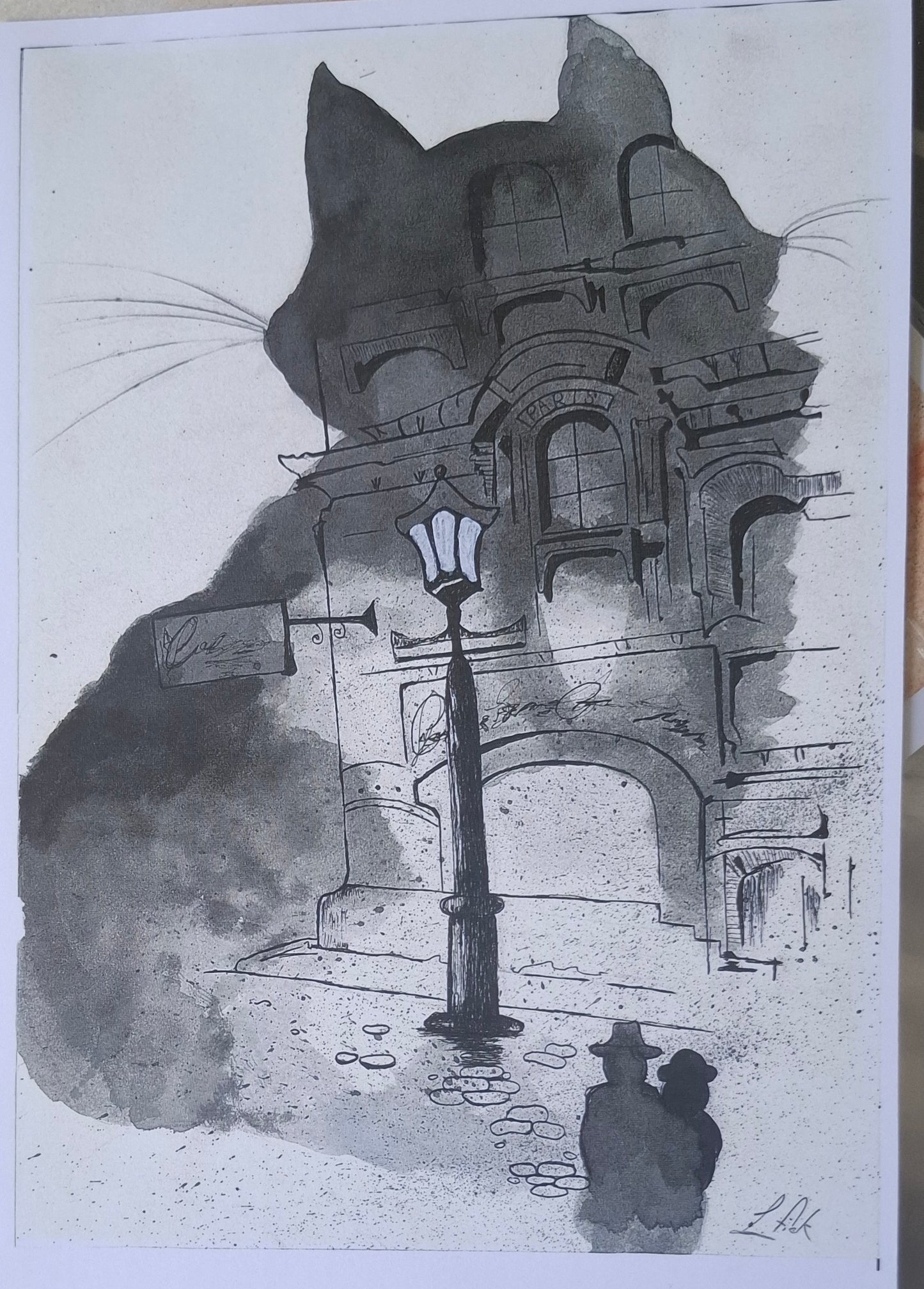 Paris night ink print