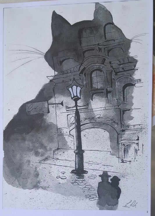 Paris night ink print